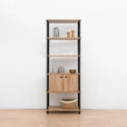 biblioteca arka melamina hierro 68x30x182-elproyectista