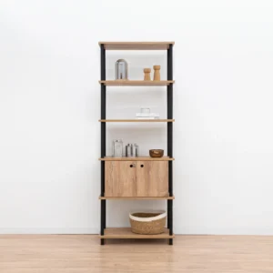 biblioteca arka melamina hierro 68x30x182-elproyectista