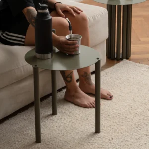 Mesa Auxiliar "ELEVÉ" – Mesita Matera Metálica Redonda | Ø40 cm