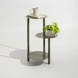 Mesa Auxiliar "ZOVA" – Mesita Metálica Irregular con 3 Niveles | Diseño Moderno