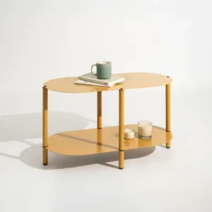 Mesa Ratona "KIVA" – Mesa Baja Rectangular de Estilo Moderno en Metal | 80 cm