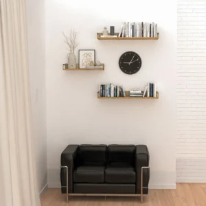 Repisa Flotante "FLOA" – Estante Industrial de Melamina y Metal – Dos tamaños disponibles: 60 o 90 cm